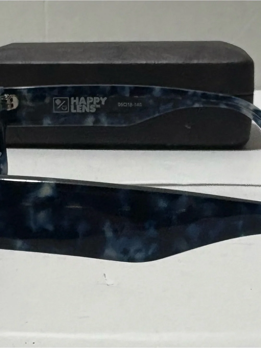 SPY Men's Tortoiseshell Blue Frame Sunglasses with Dark Green Lenses
